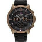 Original Tommy Hilfiger Men's Watch - Gold Case & Black Rubber (1710491)