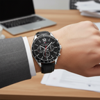 Original Tommy Hilfiger Luke Men's Watch - Silver Case & Black Leather (1791117)