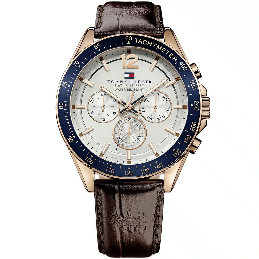 Original Tommy Hilfiger Luke Men's Watch - Gold Case & Brown Leather (1791118)