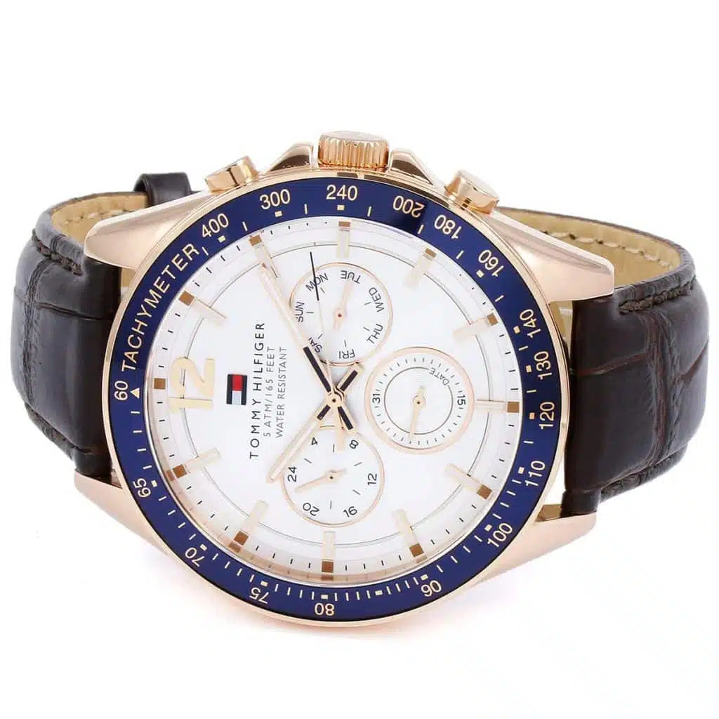 Original Tommy Hilfiger Luke Men's Watch - Gold Case & Brown Leather (1791118)