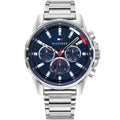 Original Tommy Hilfiger Mason Men's Watch - Silver Steel & Navy Dial (1791788)