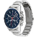 Original Tommy Hilfiger Mason Men's Watch - Silver Steel & Navy Dial (1791788)