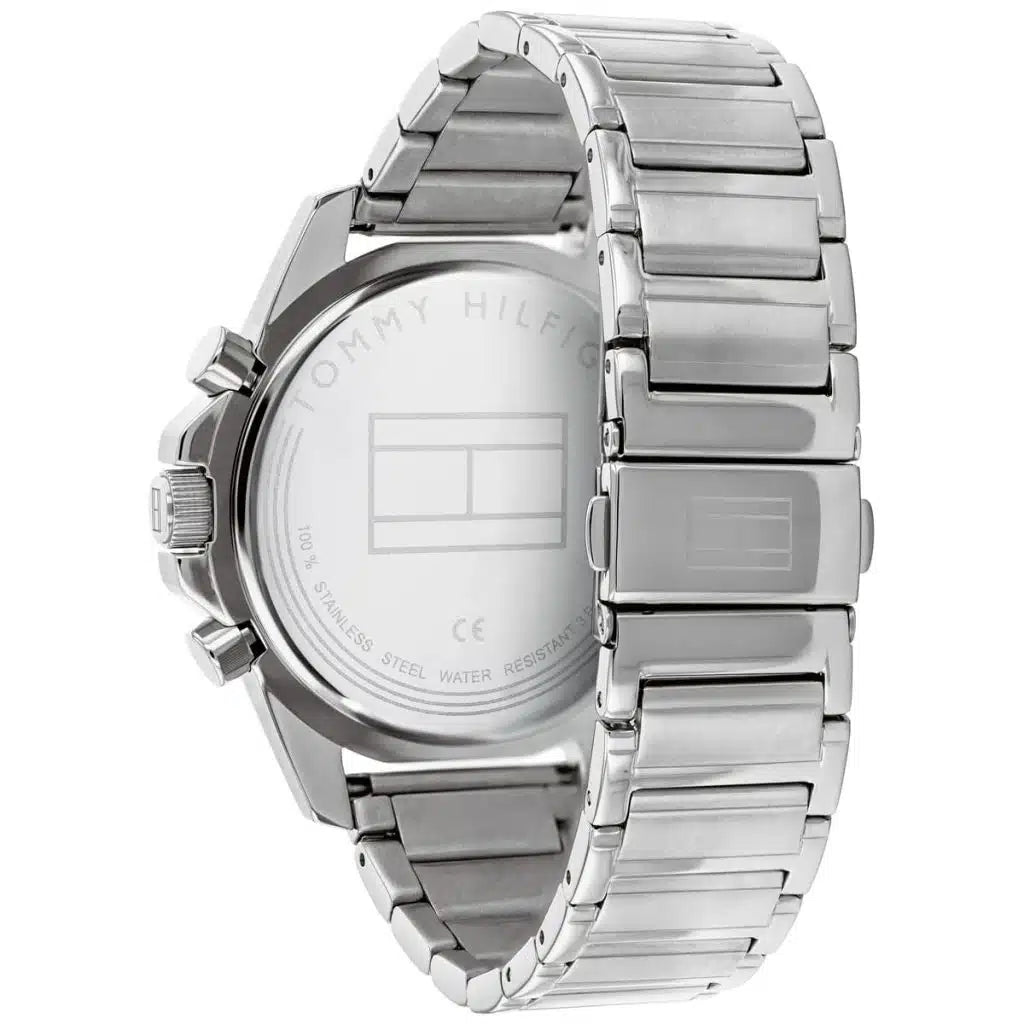 Original Tommy Hilfiger Mason Men's Watch - Silver Steel & Navy Dial (1791788)