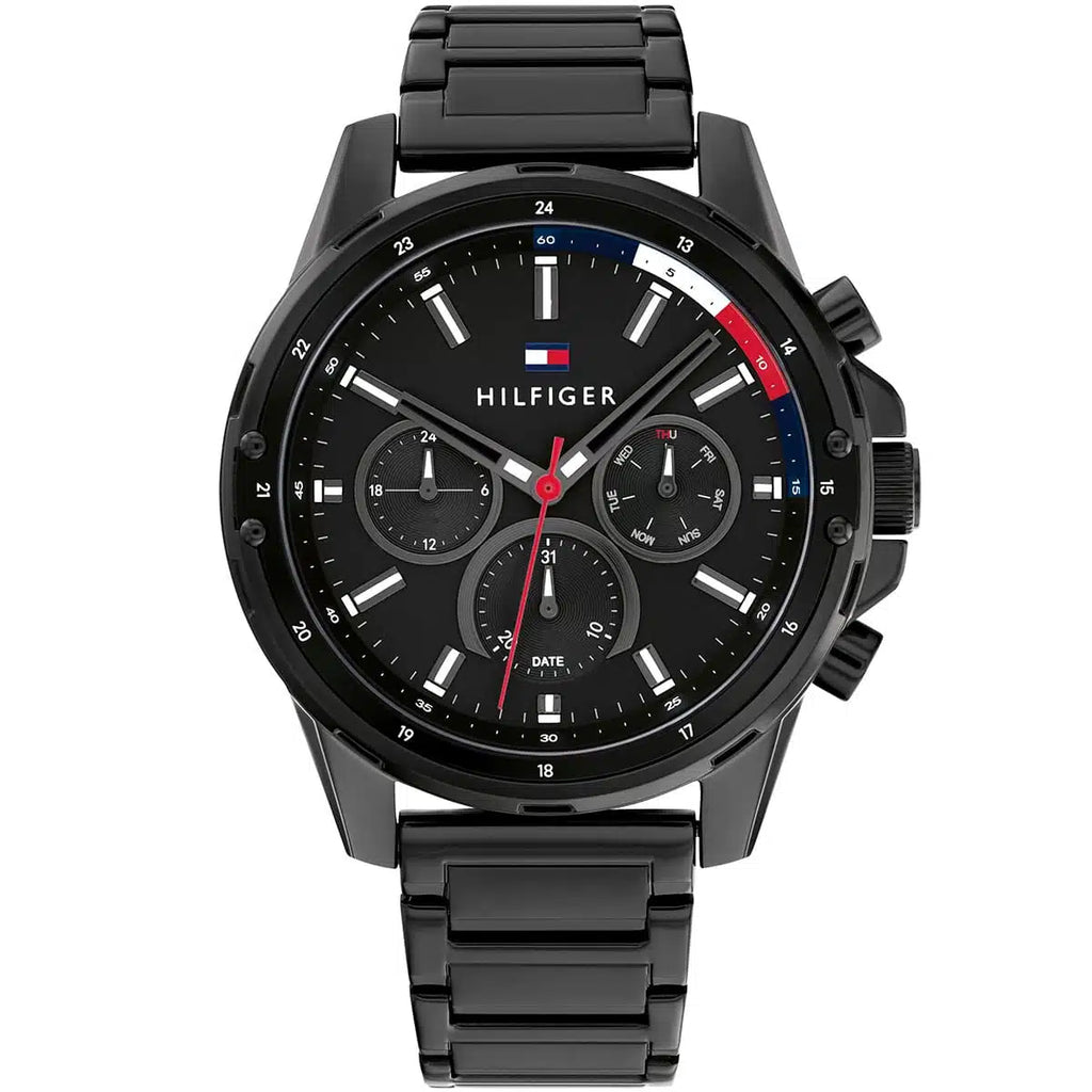 Original Tommy Hilfiger Mason Men's Watch - All Black Steel Case & Bracelet (1791935)
