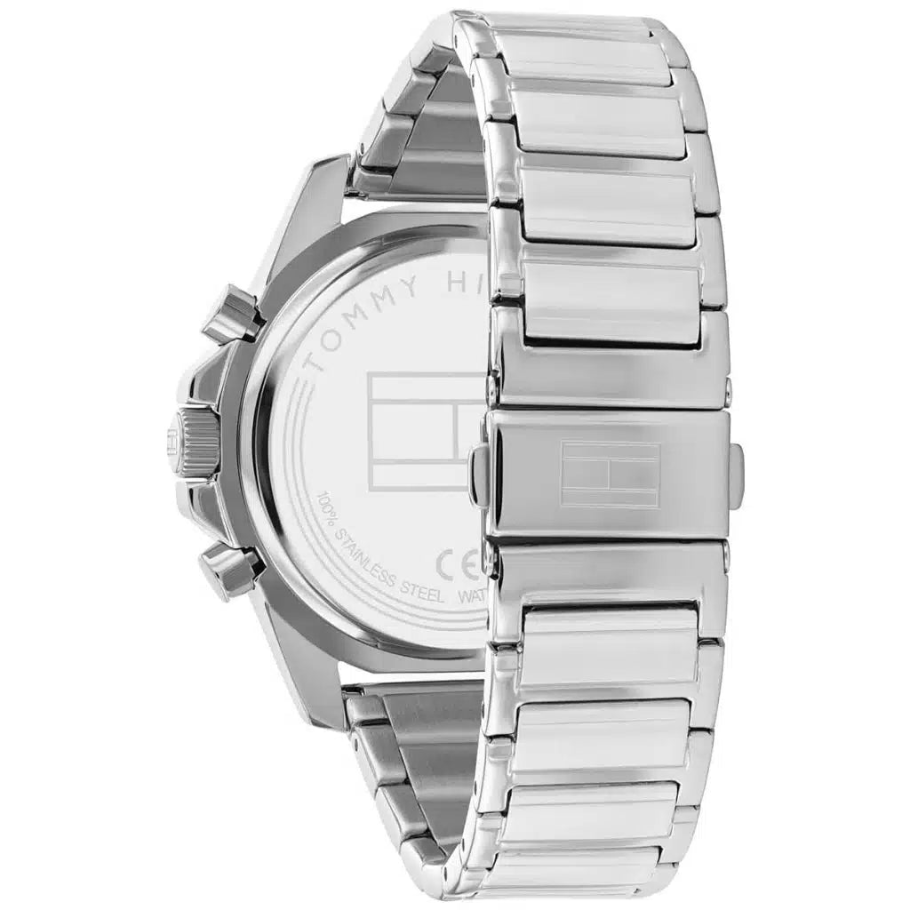 Original Tommy Hilfiger Mason Men's Watch - Silver Steel & Black Dial (1791936)