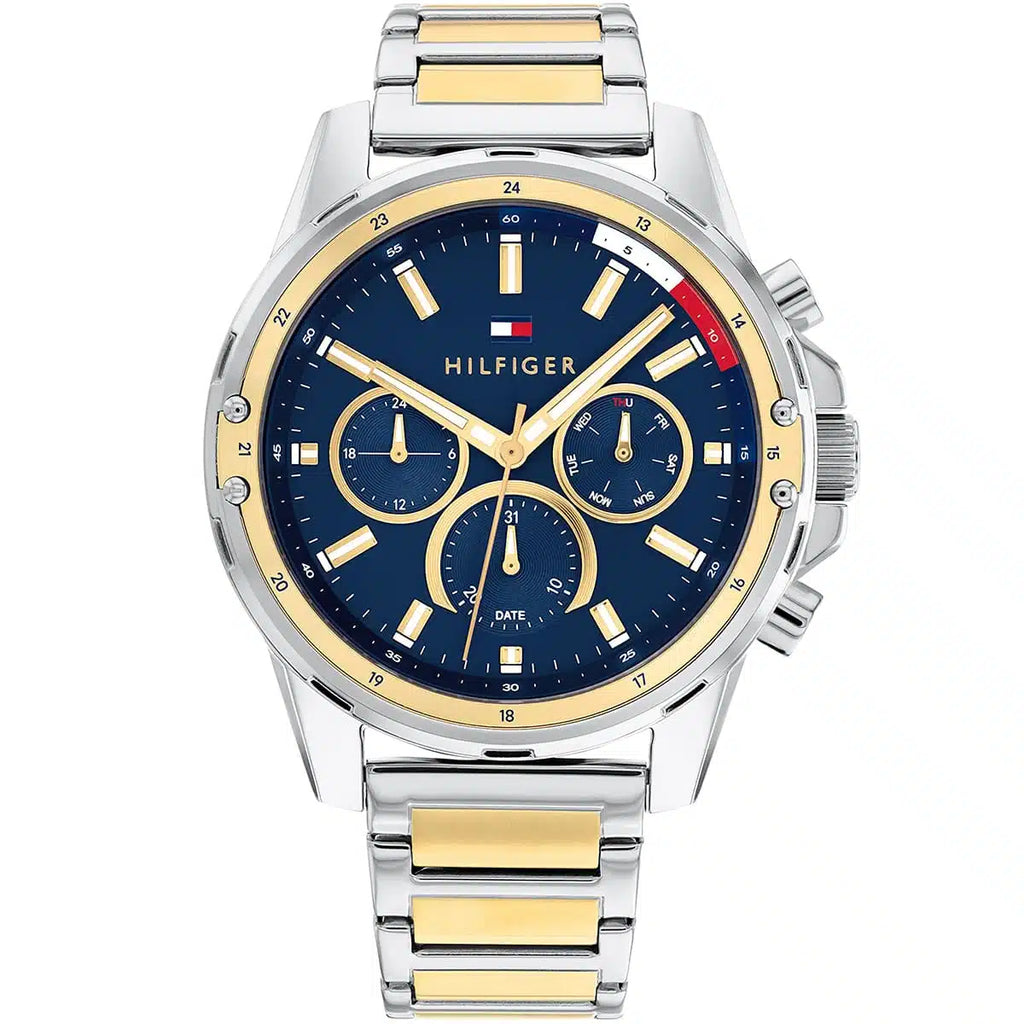 Original Tommy Hilfiger Mason Men's Watch - Two-Tone Silver & Gold Steel (1791937)