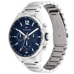 Original Tommy Hilfiger Max Men's Watch - Silver Steel & Navy Dial (1791973)