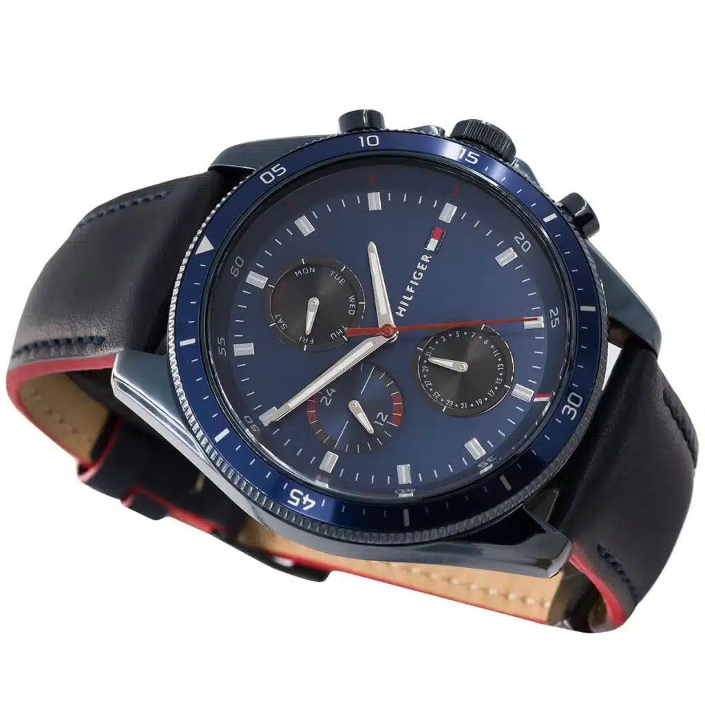 Original Tommy Hilfiger Men's Watch - Navy Blue Case & Leather (1791839)