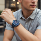 Original Tommy Hilfiger Men's Watch - Navy Blue Case & Leather (1791839)