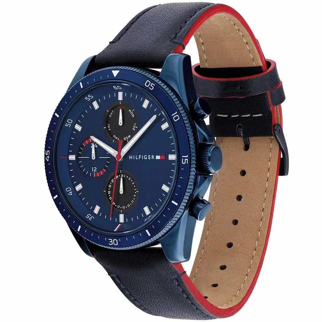 Original Tommy Hilfiger Men's Watch - Navy Blue Case & Leather (1791839)