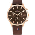 Original Tommy Hilfiger Ryder Men's Watch - Rose Gold Case & Brown Leather (1710497)