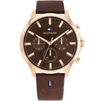 Original Tommy Hilfiger Ryder Men's Watch - Rose Gold Case & Brown Leather (1710497)