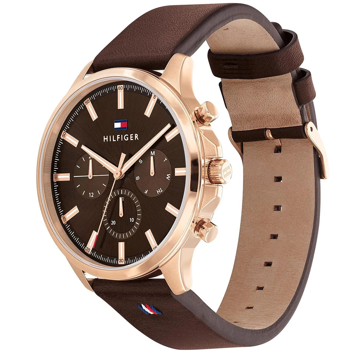 Original Tommy Hilfiger Ryder Men's Watch - Rose Gold Case & Brown Leather (1710497)