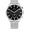 Original Tommy Hilfiger Ryder Men's Watch - Silver Mesh Steel & Black Dial (1710498)