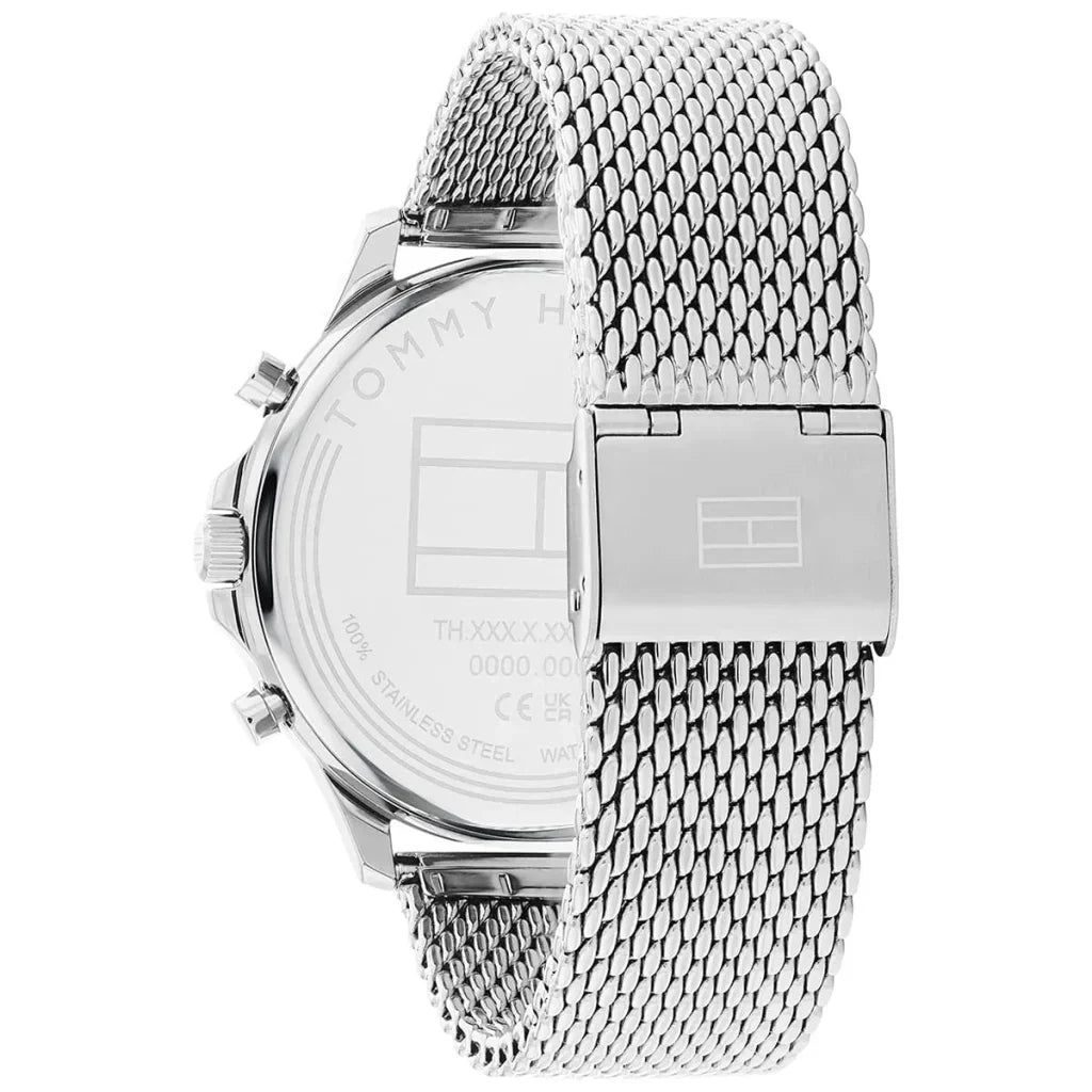 Original Tommy Hilfiger Ryder Men's Watch - Silver Mesh Steel & Black Dial (1710498)