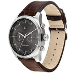 Original Tommy Hilfiger Men's Watch - Silver Case & Brown Leather (1710422)