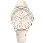 Original Tommy Hilfiger Shawn Women's Watch - Gold Case & White Saffiano Leather (1781789)