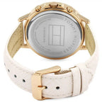 Original Tommy Hilfiger Shawn Women's Watch - Gold Case & White Saffiano Leather (1781789)