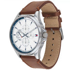 Original Tommy Hilfiger Shawn Men's Watch - Silver Case & Brown Leather (1791614)