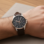 Original Tommy Hilfiger Shawn Men's Watch - Silver Case & Brown Leather (1791615)