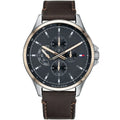 Original Tommy Hilfiger Shawn Men's Watch - Silver Case & Brown Leather (1791615)