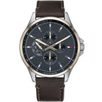Original Tommy Hilfiger Shawn Men's Watch - Silver Case & Brown Leather (1791615)