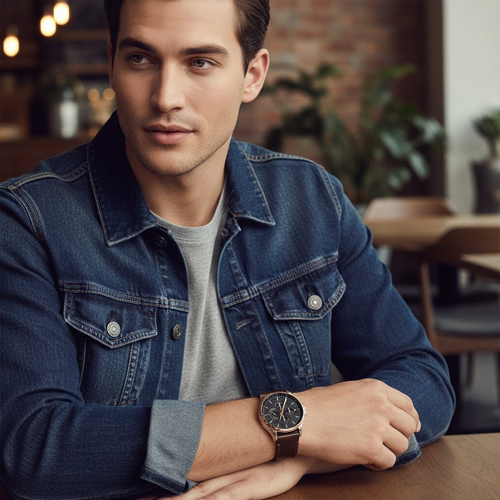 Original Tommy Hilfiger Shawn Men's Watch - Silver Case & Brown Leather (1791615)