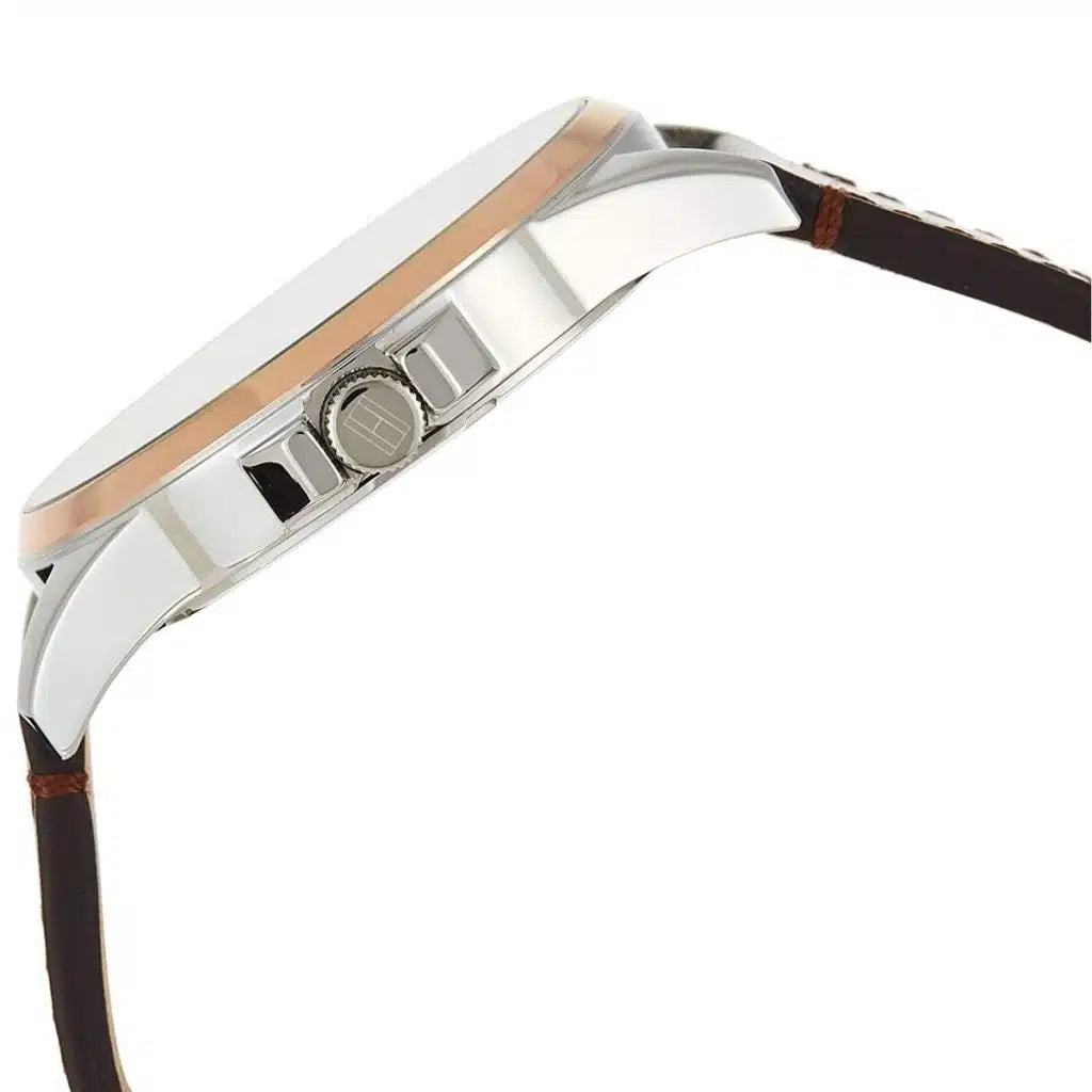 Original Tommy Hilfiger Shawn Men's Watch - Silver Case & Brown Leather (1791615)