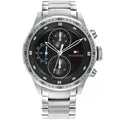 Original Tommy Hilfiger Shawn Men's Watch - Silver Steel & Black Dial (1791805)