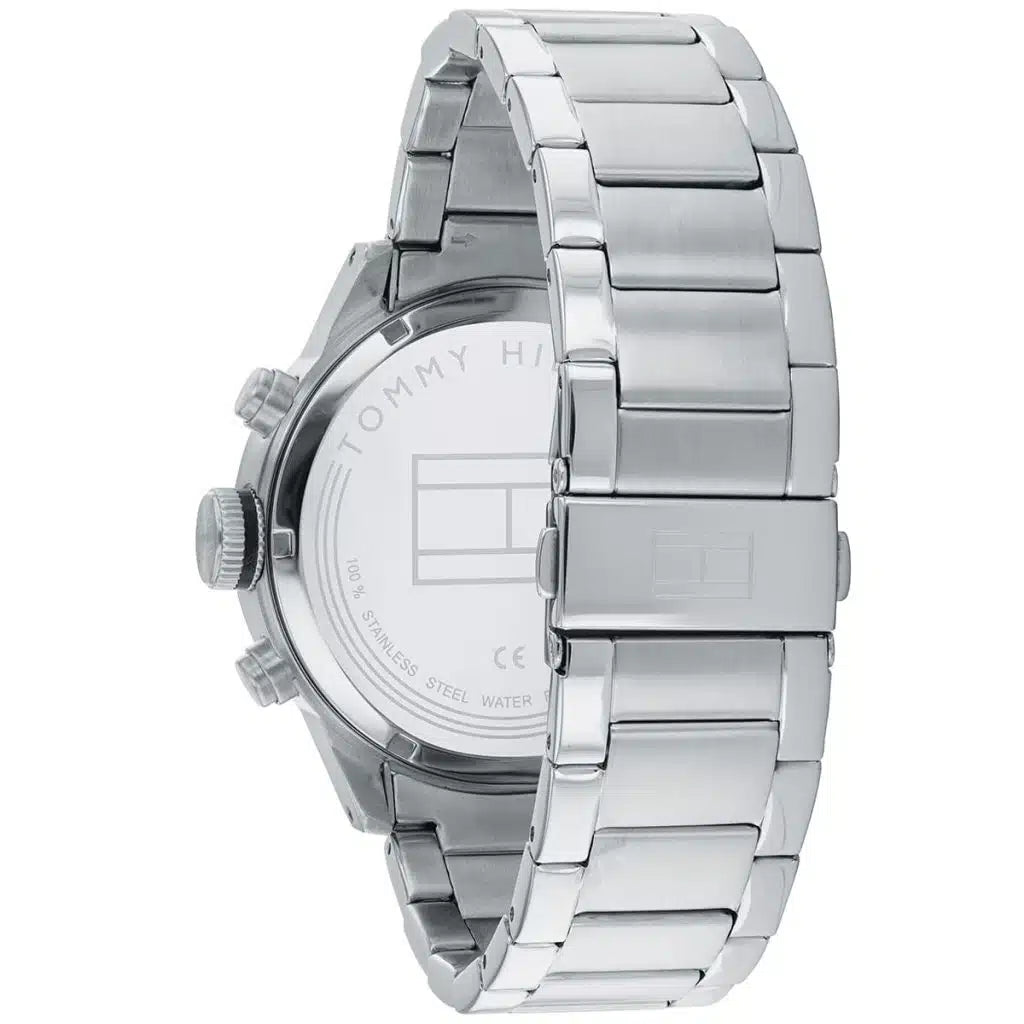 Original Tommy Hilfiger Shawn Men's Watch - Silver Steel & Black Dial (1791805)