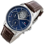 Original Tommy Hilfiger Stewart Men's Watch - Silver Case & Brown Leather (1710629)