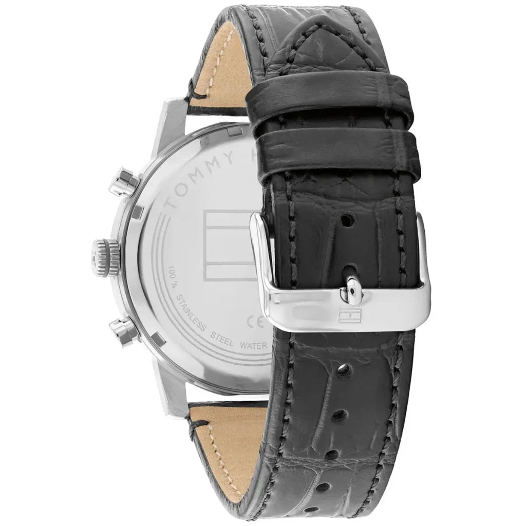 Original Tommy Hilfiger Men's Watch - Gray Dial & Black Leather (1791883)
