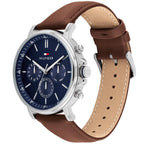 Original Tommy Hilfiger Tyson Men's Watch - Silver Case & Brown Leather (1710585)