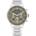 Original Tommy Hilfiger Tyson Men's Watch - Silver Steel & Grey Dial (1710587)