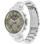 Original Tommy Hilfiger Tyson Men's Watch - Silver Steel & Grey Dial (1710587)