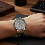 Original Tommy Hilfiger Tyson Men's Watch - Silver Steel & Dark Grey Dial (1710604)