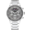 Original Tommy Hilfiger Tyson Men's Watch - Silver Steel & Dark Grey Dial (1710604)