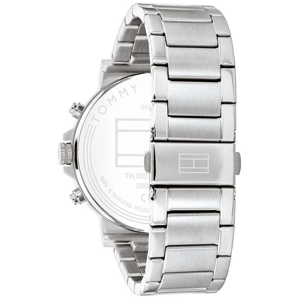 Original Tommy Hilfiger Tyson Men's Watch - Silver Steel & Dark Grey Dial (1710604)