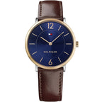 Original Tommy Hilfiger Ultra Slim Men's Watch - Two-Tone Case & Brown Leather (1710354)