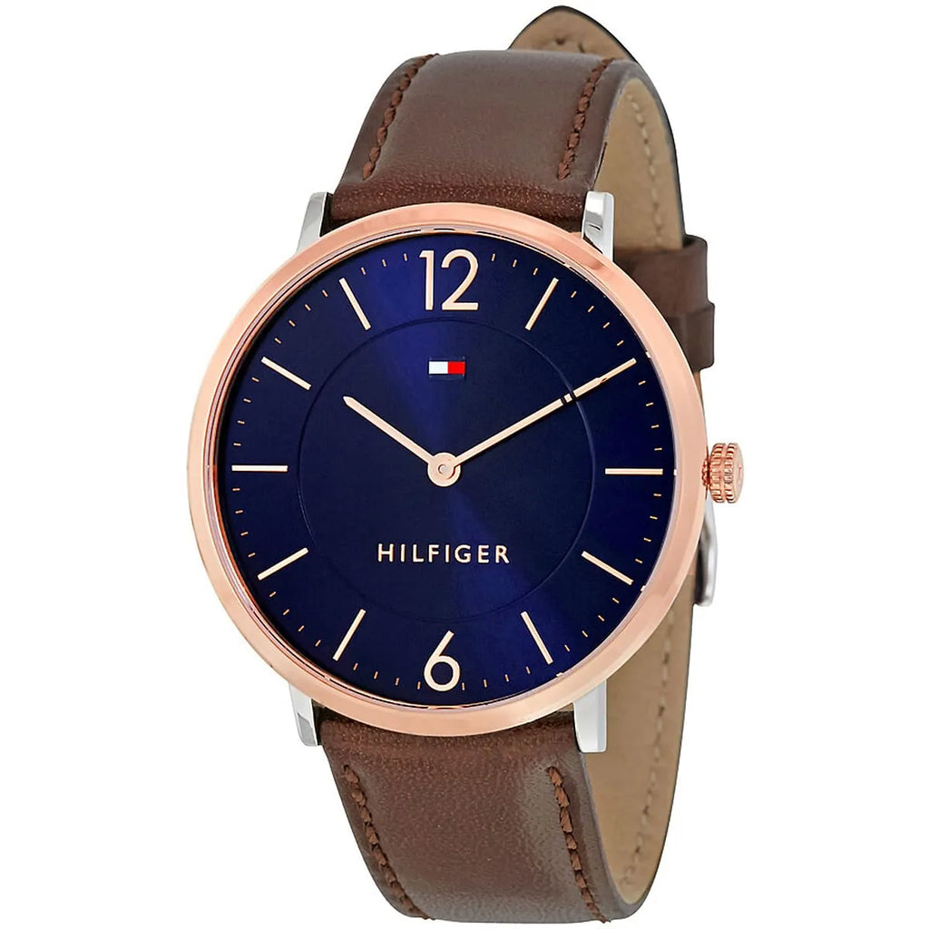 Original Tommy Hilfiger Ultra Slim Men's Watch - Two-Tone Case & Brown Leather (1710354)