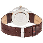 Original Tommy Hilfiger Ultra Slim Men's Watch - Two-Tone Case & Brown Leather (1710354)