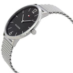 Original Tommy Hilfiger Ultra Slim Men's Watch - Silver Mesh Steel & Black Dial (1710355)