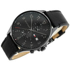 Original Tommy Hilfiger Men's Watch - All Black & Black Leather (1791711)
