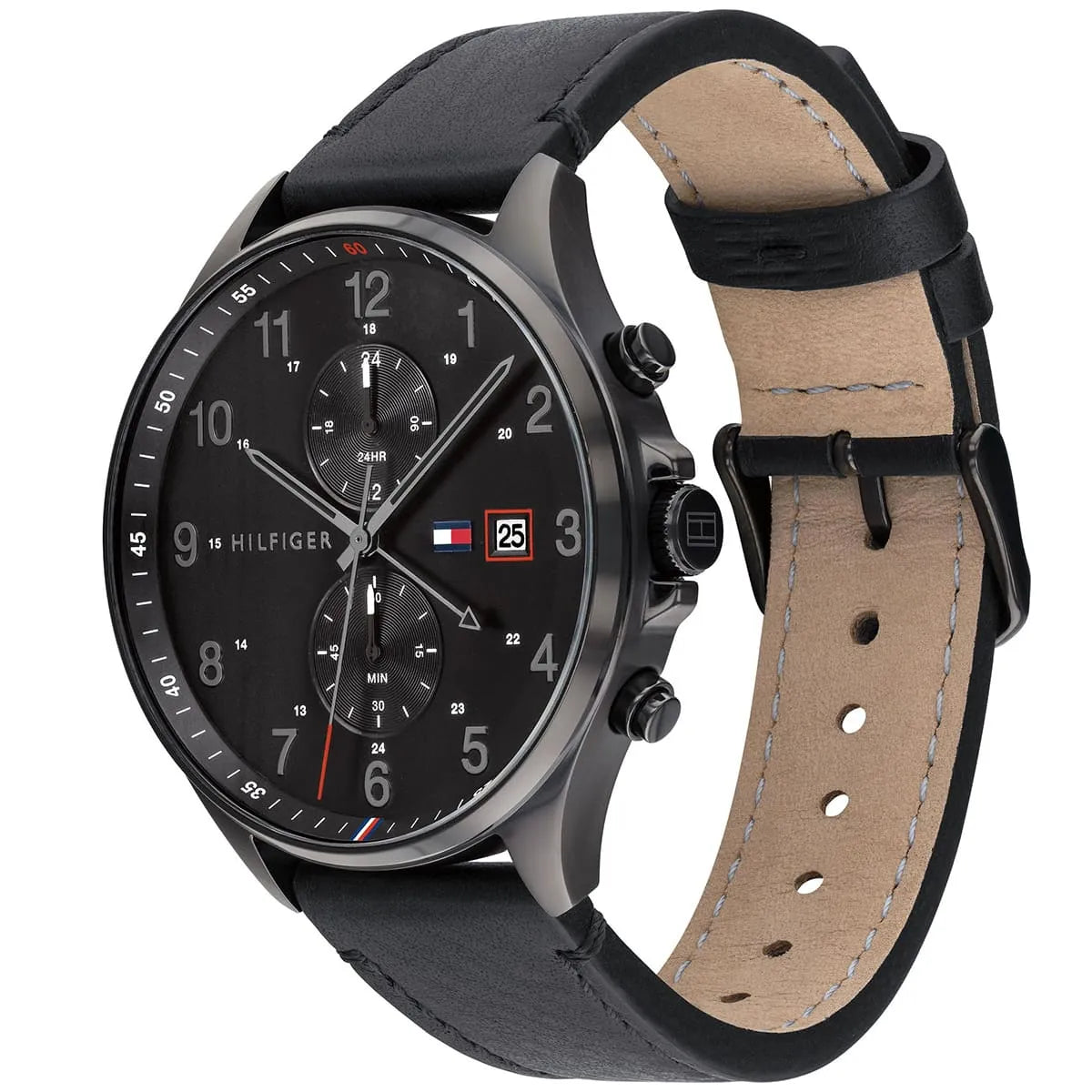 Original Tommy Hilfiger Men's Watch - All Black & Black Leather (1791711)