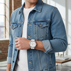 Original Tommy Hilfiger Wild Men's Watch - Silver Case & White Rubber Strap (1792072)