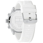 Original Tommy Hilfiger Wild Men's Watch - Silver Case & White Rubber Strap (1792072)