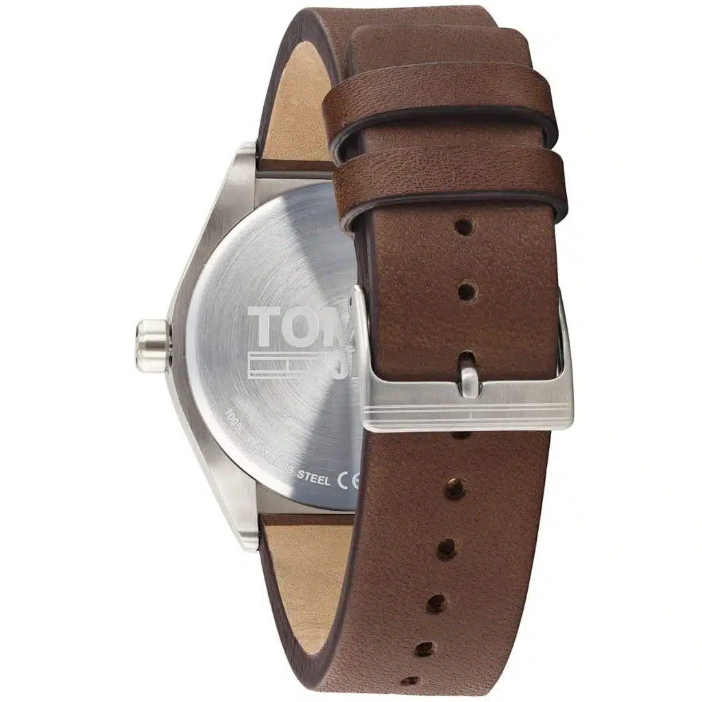 Original Tommy Jeans Monogram Pop Men's Watch - Silver Case & Brown Leather (1791772)