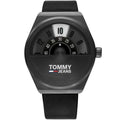 Original Tommy Jeans Monogram Pop Men's Watch - Gunmetal Case & Black Leather (1791773)