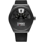 Original Tommy Jeans Monogram Pop Men's Watch - Gunmetal Case & Black Leather (1791773)