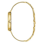 Guess U1155L3 Gold Case Gold Dial Gold Silver Striped Mesh Women's Watch